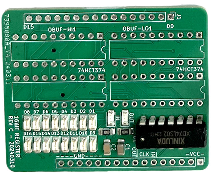 Theoputer 16bit register V3 assembled
