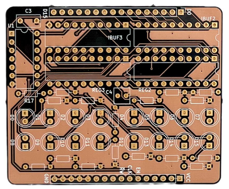 Theoputer 16bit register V2 assembled
