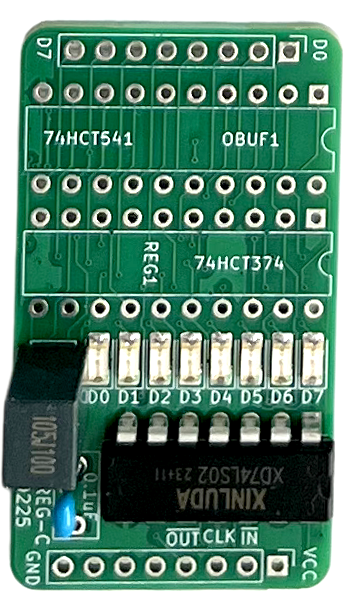 Theoputer 8bit register V3 assembled