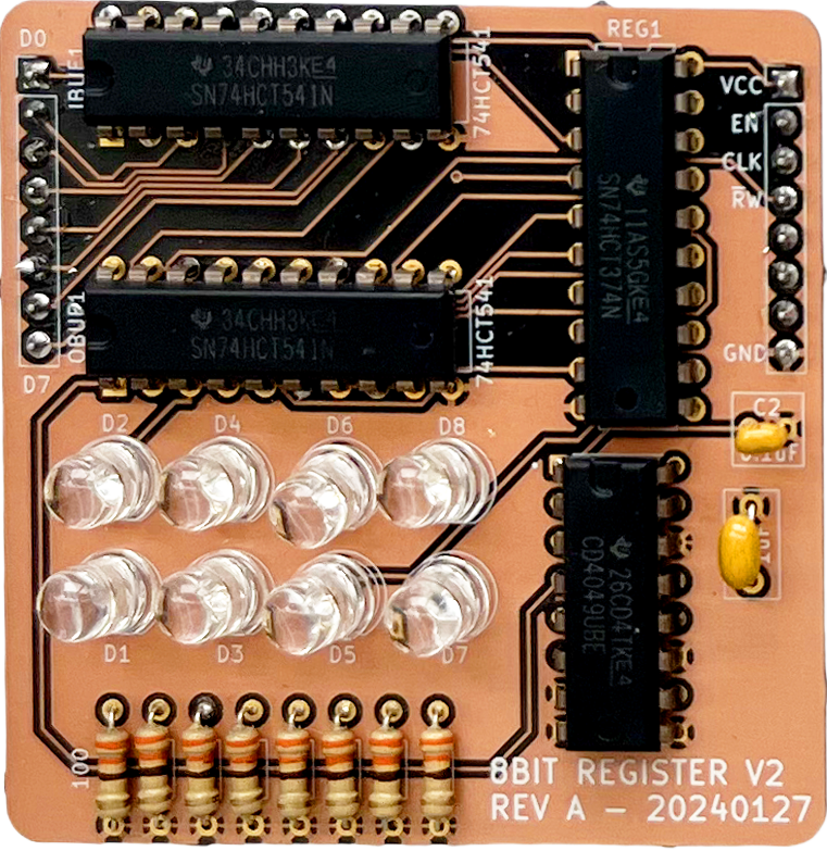 Theoputer register V2 assembled