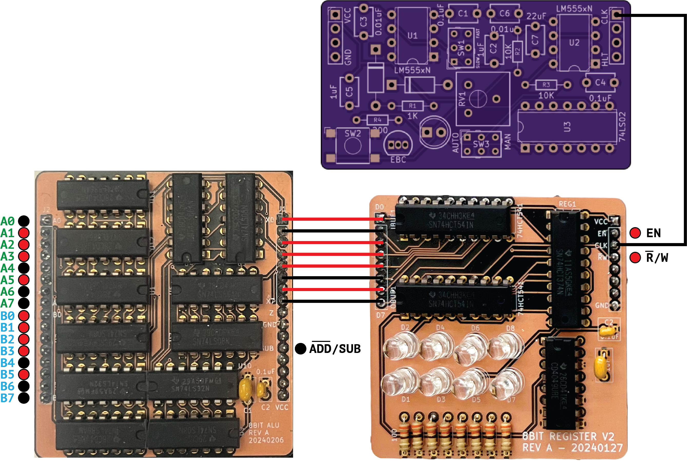 46 and 47 set as inputs to the ALU