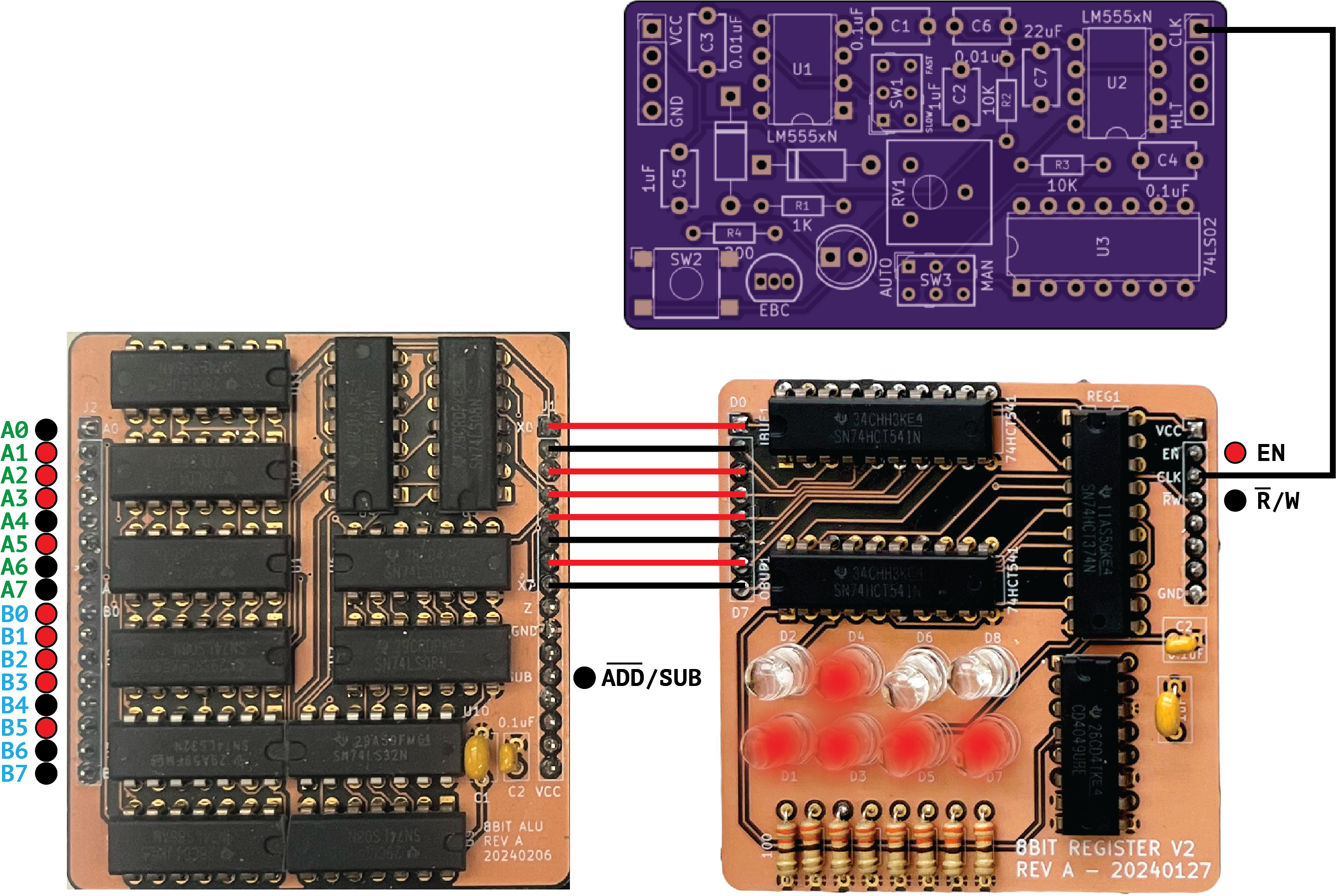 Pulsing the clock to latch the register data